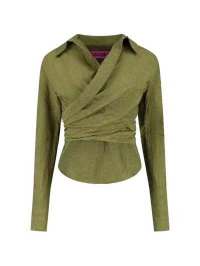 Gauge81 Sabinas Wrap Shirt In Green