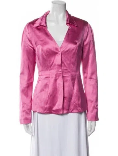 Pre-owned Gauge81 Satin Blazer In Pink
