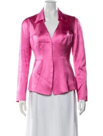 Pre-owned Gauge81 Satin Blazer In Pink