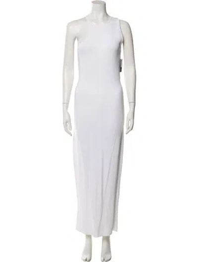 Pre-owned Gauge81 Scoop Neck Long Dress In White