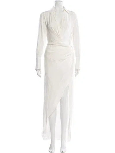 Pre-owned Gauge81 Silk Knee-length Dress In Neutral