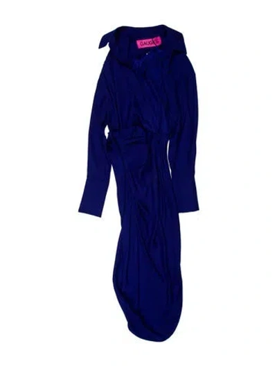 Pre-owned Gauge81 Silk Long Dress In Blue