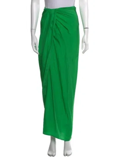 Pre-owned Gauge81 Silk Long Skirt In Green