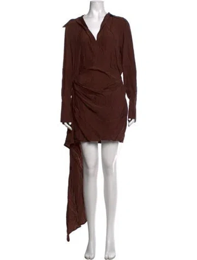 Pre-owned Gauge81 Silk Midi Length Dress In Black