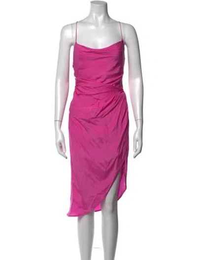 Pre-owned Gauge81 Silk Midi Length Dress In Pink