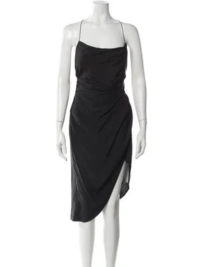 Pre-owned Gauge81 Silk Midi Length Dress W/ Tags In Gray