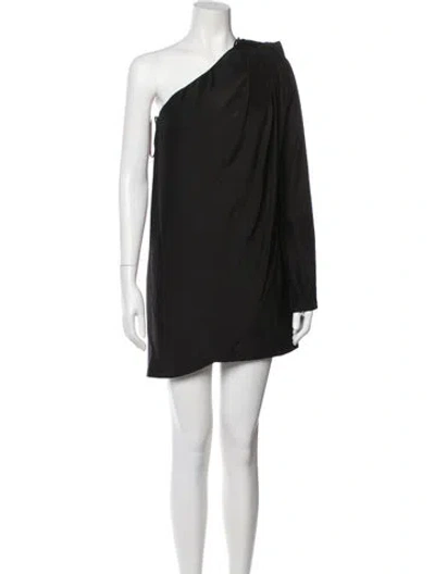 Pre-owned Gauge81 Silk Mini Dress In Black