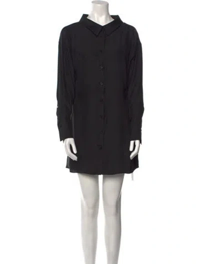 Pre-owned Gauge81 Silk Mini Dress In Black