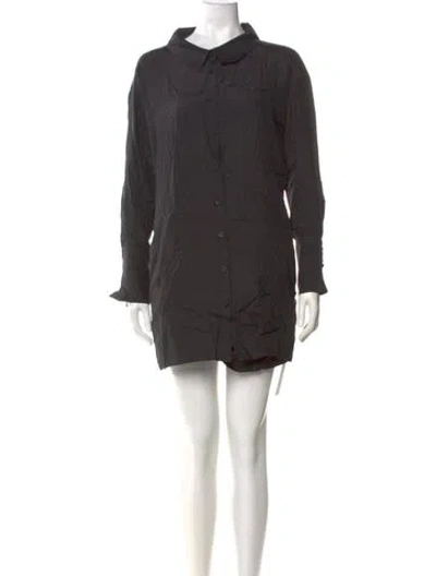 Pre-owned Gauge81 Silk Mini Dress In Black