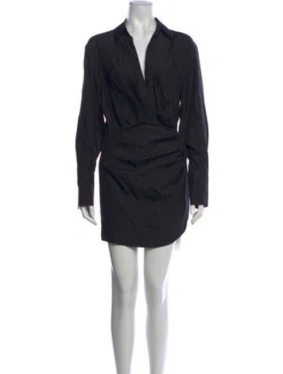 Pre-owned Gauge81 Silk Mini Dress In Black