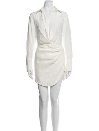 Pre-owned Gauge81 Silk Mini Dress In Blue