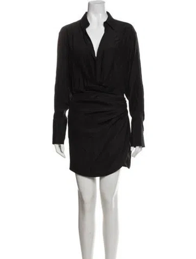 Pre-owned Gauge81 Silk Mini Dress In Blue