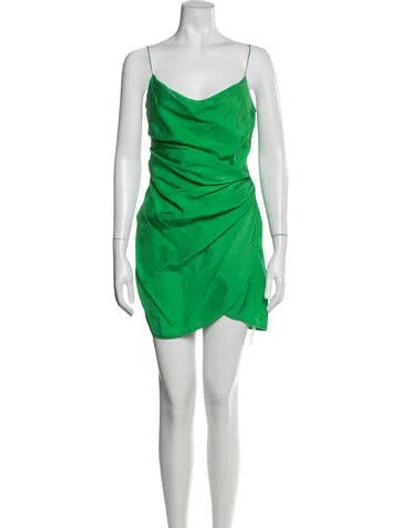 Pre-owned Gauge81 Silk Mini Dress In Green