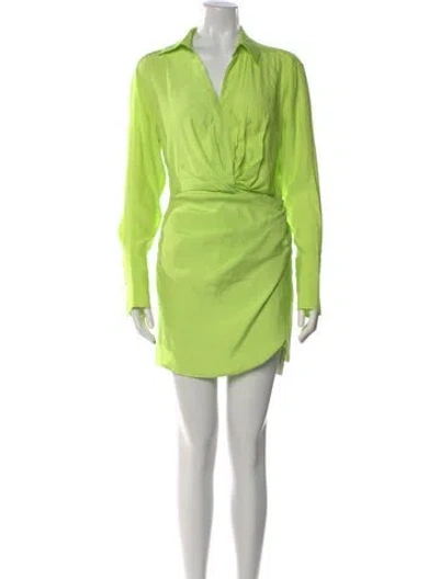 Pre-owned Gauge81 Silk Mini Dress In Green