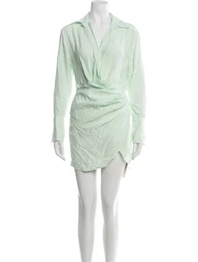 Pre-owned Gauge81 Silk Mini Dress In Green