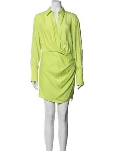 Pre-owned Gauge81 Silk Mini Dress In Green