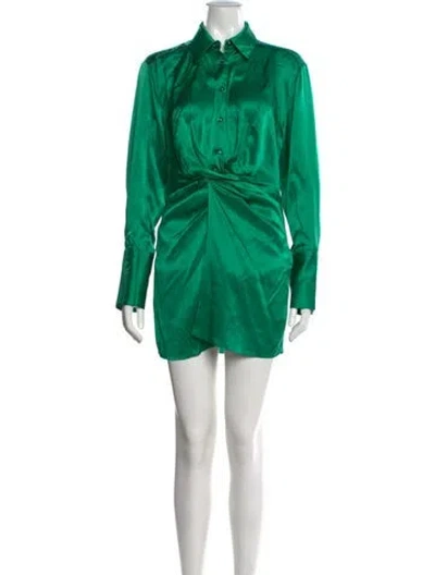 Pre-owned Gauge81 Silk Mini Dress In Green