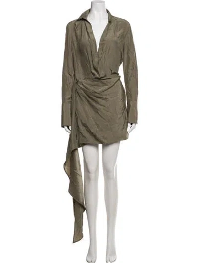 Pre-owned Gauge81 Silk Mini Dress In Green