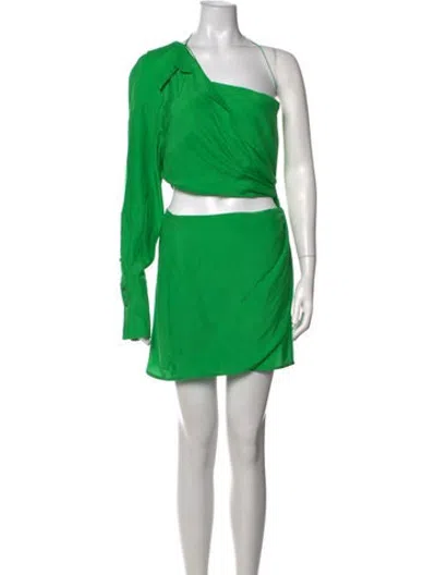 Pre-owned Gauge81 Silk Mini Dress In Green
