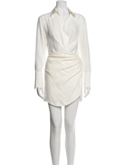 Pre-owned Gauge81 Silk Mini Dress In Neutrals