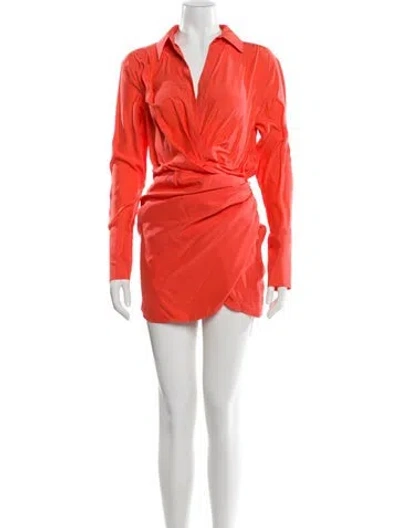 Pre-owned Gauge81 Silk Mini Dress In Orange