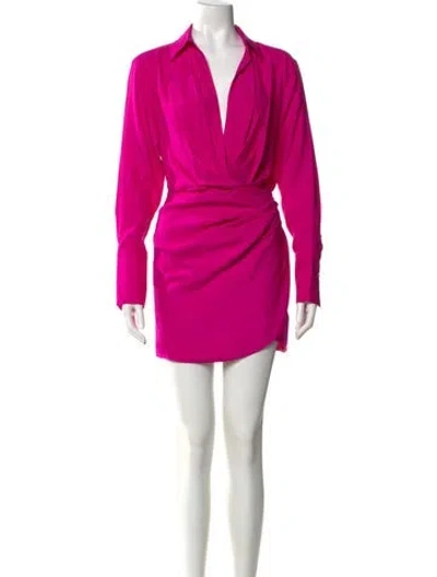 Pre-owned Gauge81 Silk Mini Dress In Pink