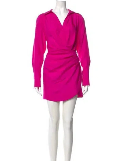 Pre-owned Gauge81 Silk Mini Dress In Pink