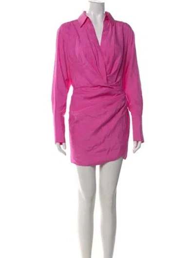 Pre-owned Gauge81 Silk Mini Dress In Pink