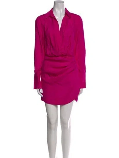 Pre-owned Gauge81 Silk Mini Dress In Pink