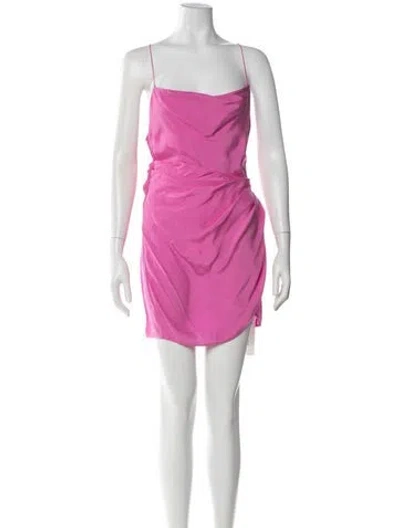 Pre-owned Gauge81 Silk Mini Dress In Pink