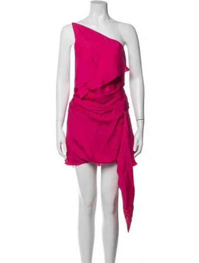 Pre-owned Gauge81 Silk Mini Dress In Pink