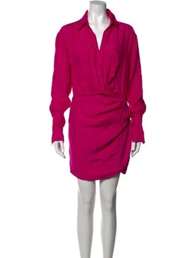 Pre-owned Gauge81 Silk Mini Dress In Pink