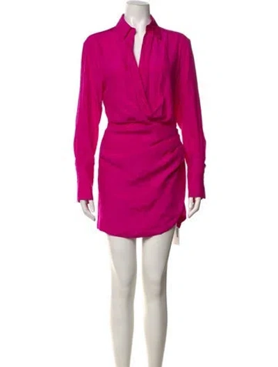 Pre-owned Gauge81 Silk Mini Dress In Pink