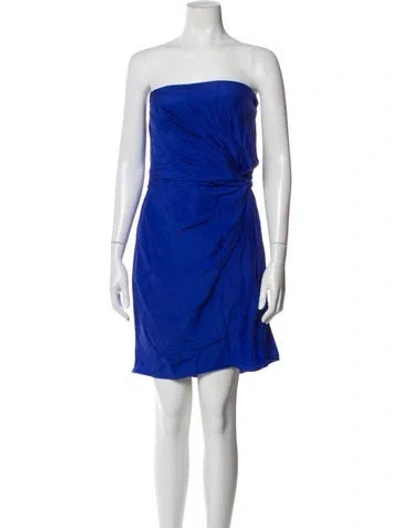 Pre-owned Gauge81 Silk Mini Dress In Purple