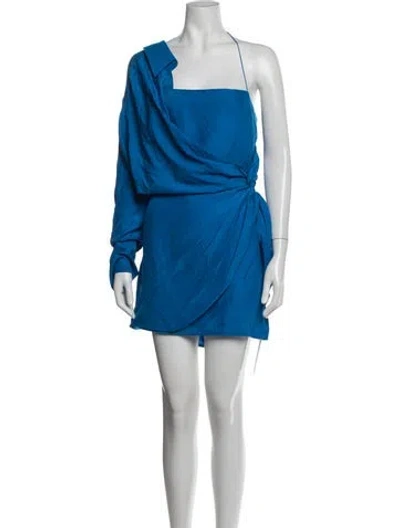 Pre-owned Gauge81 Silk Mini Dress W/ Tags In Blue