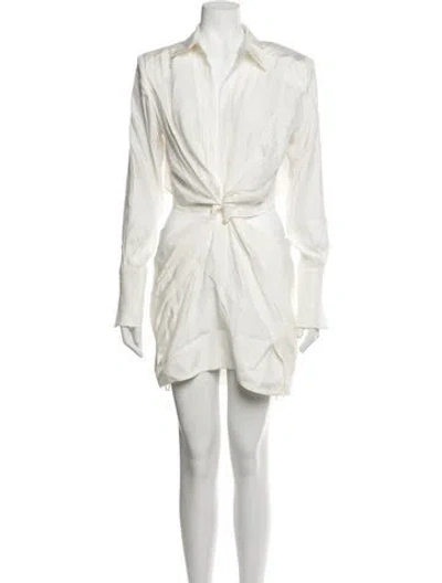 Pre-owned Gauge81 Silk Mini Dress W/ Tags In Neutrals