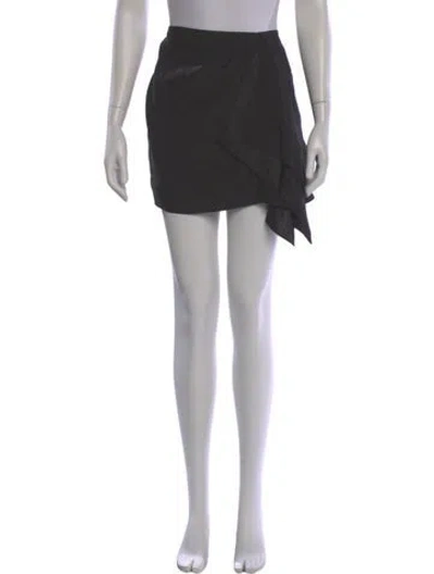 Pre-owned Gauge81 Silk Mini Skirt In Black