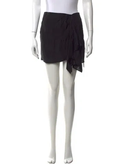 Pre-owned Gauge81 Silk Mini Skirt In Black