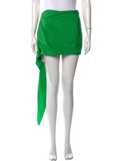 Pre-owned Gauge81 Silk Mini Skirt In Green