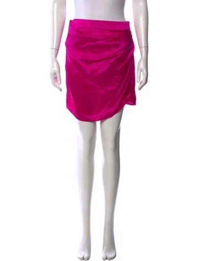Pre-owned Gauge81 Silk Mini Skirt In Pink