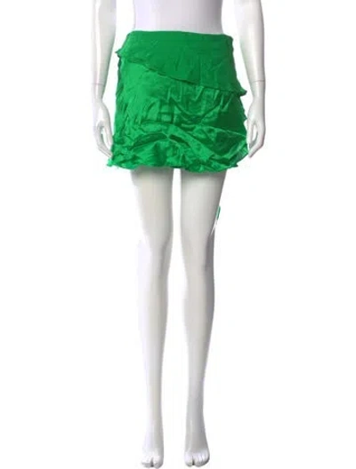 Pre-owned Gauge81 Silk Mini Skirt W/ Tags In Green