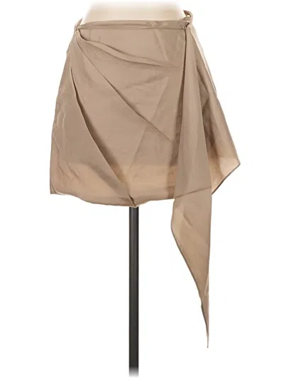 Pre-owned Gauge81 Silk Skirt In Tan
