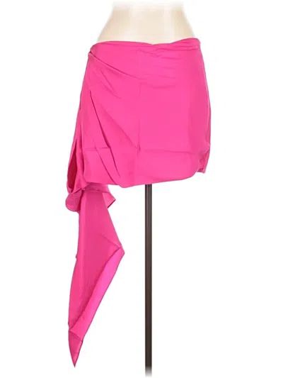 Gauge81 Sleeveless Silk Top Pink One Shoulder Neckline Tops