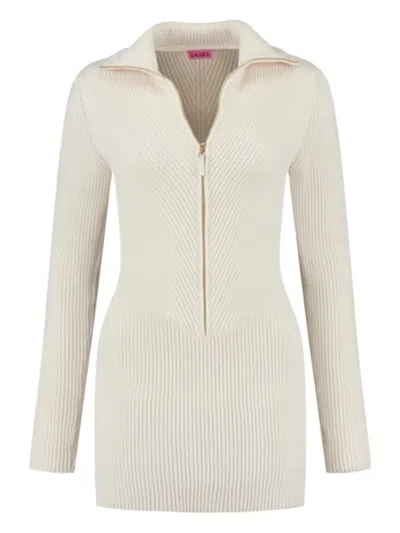 Gauge81 Soro Zip-up Midi Dress In Neutral