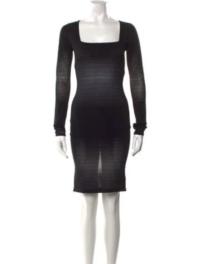 Pre-owned Gauge81 Square Neckline Knee-length Dress In Black