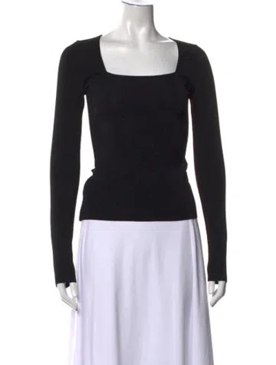 Pre-owned Gauge81 Square Neckline Long Sleeve Top In Black
