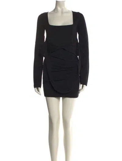 Pre-owned Gauge81 Square Neckline Mini Dress In Black