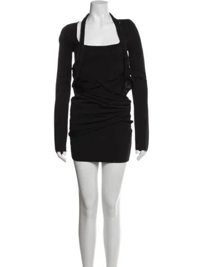 Pre-owned Gauge81 Square Neckline Mini Dress In Blue