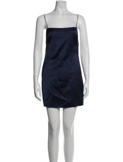 Pre-owned Gauge81 Square Neckline Mini Dress In Blue