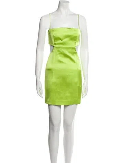 Pre-owned Gauge81 Square Neckline Mini Dress In Green